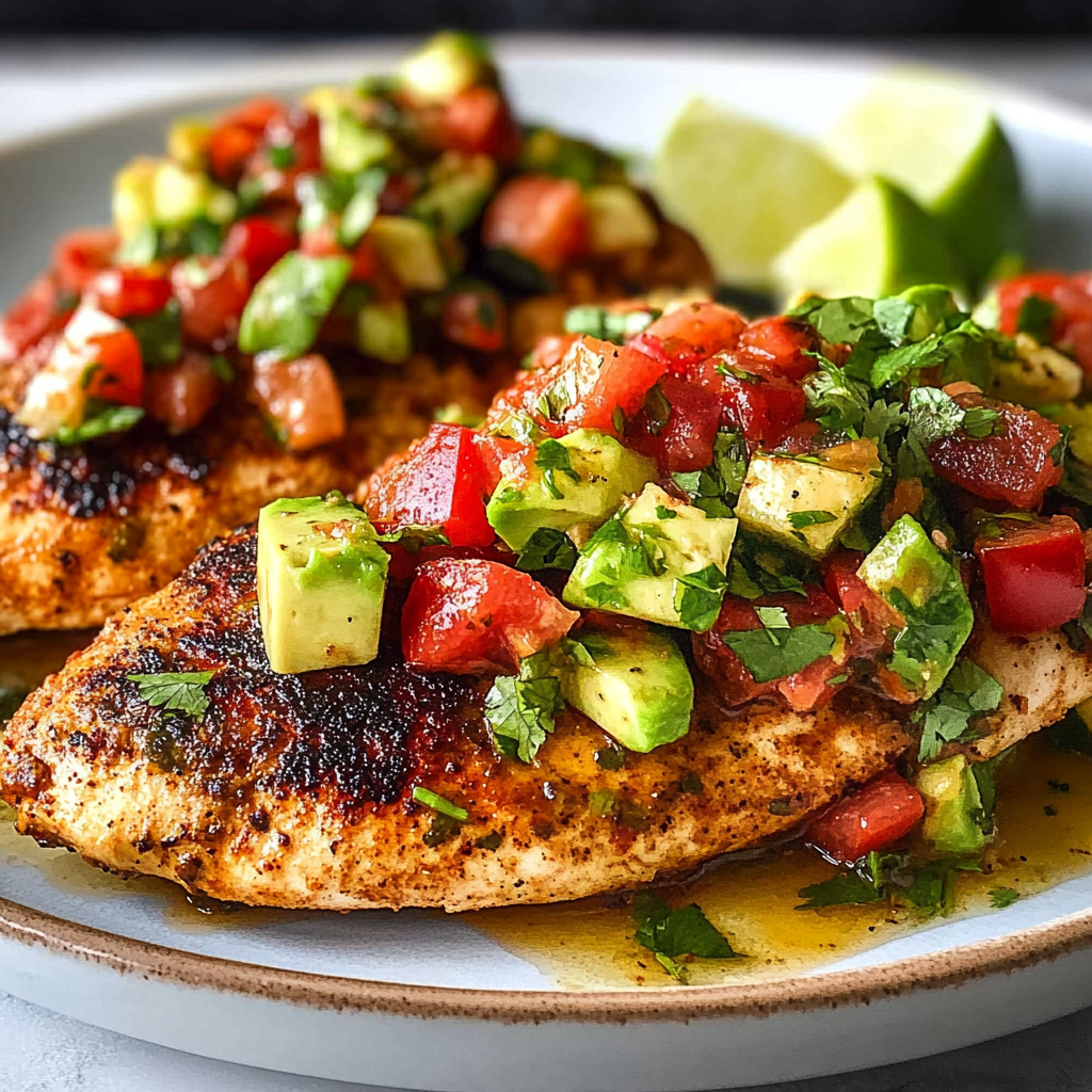 Recipe preparation for Fiesta Lime Chicken Avocado
