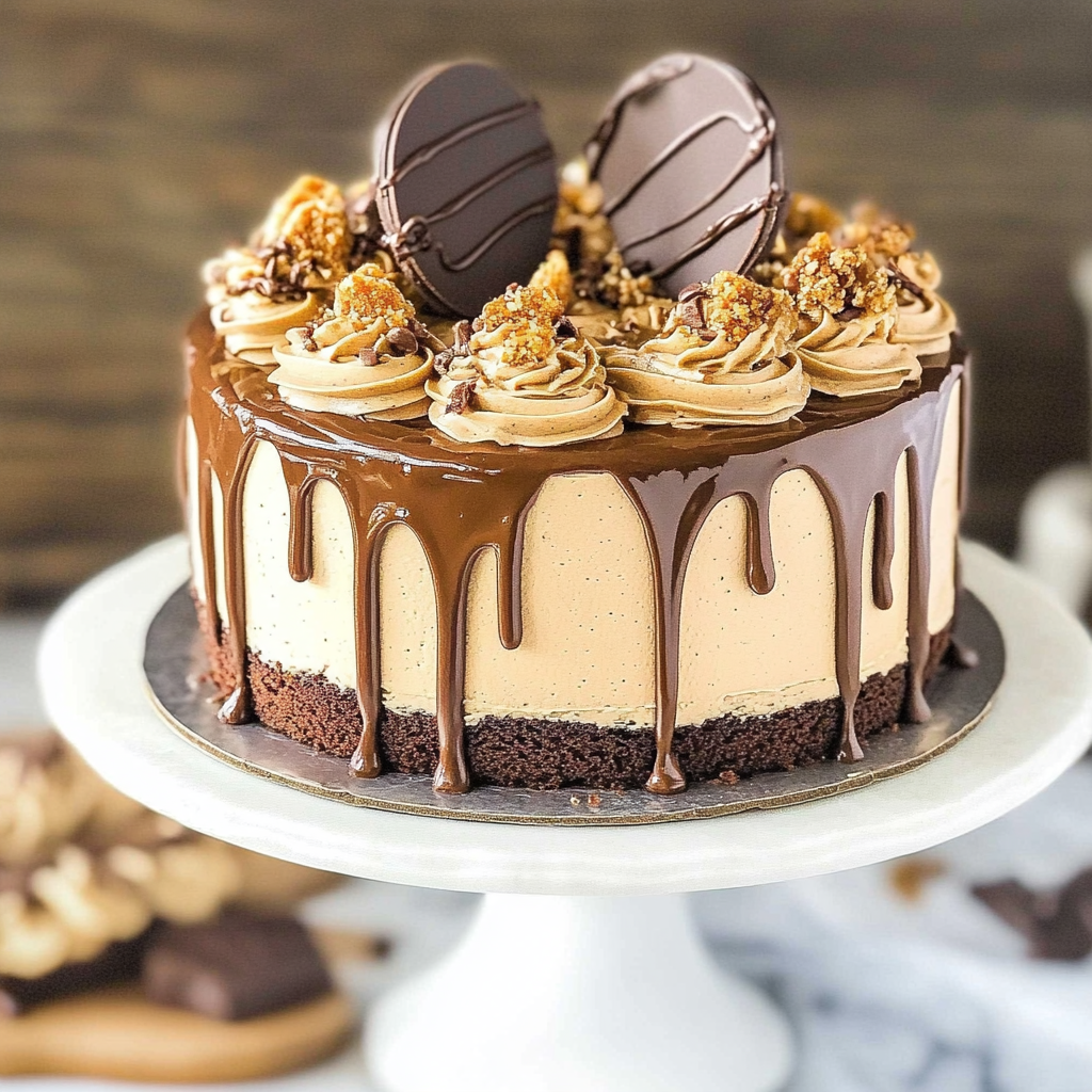 Recipe preparation for Peanut Butter Chocolate Layer Cake