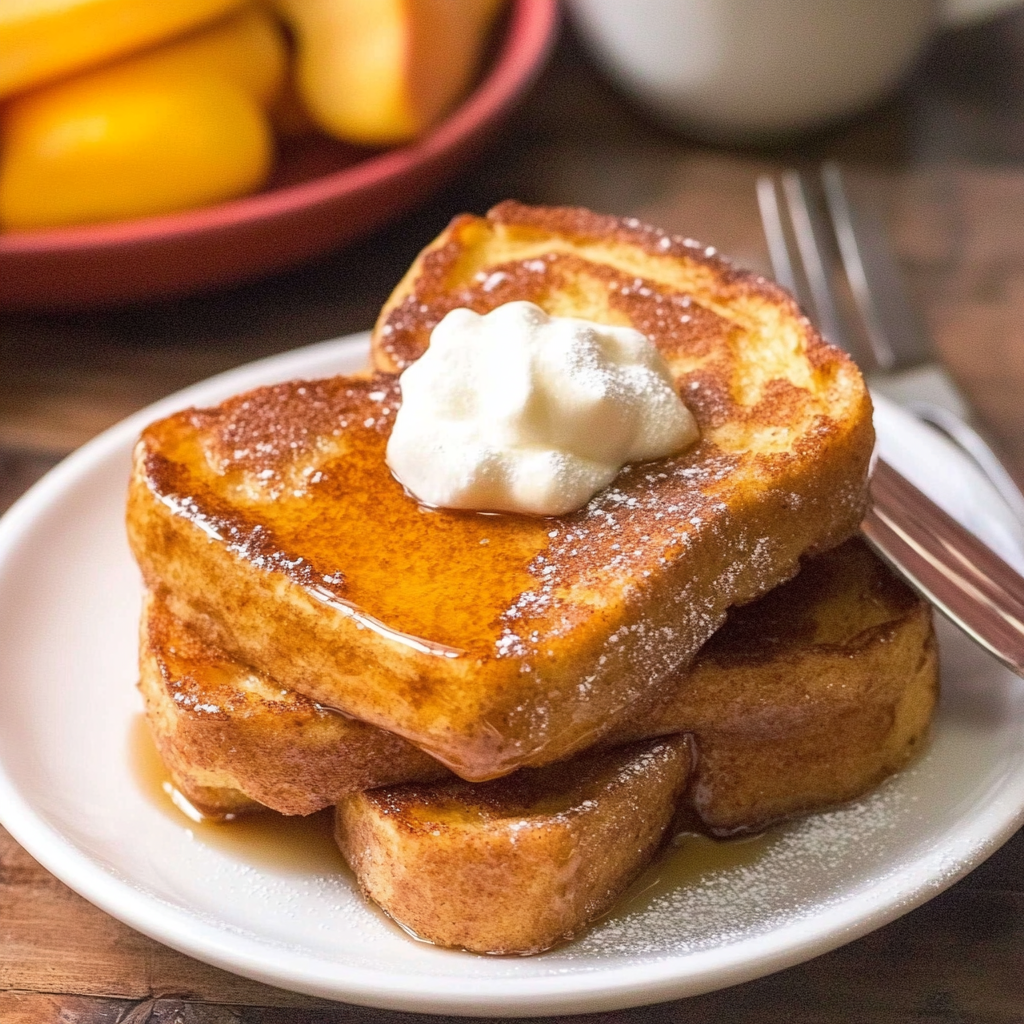 Recipe preparation for Pumpkin French Toast