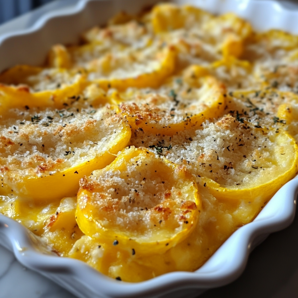 Recipe preparation for Yellow Squash Casserole Recipe