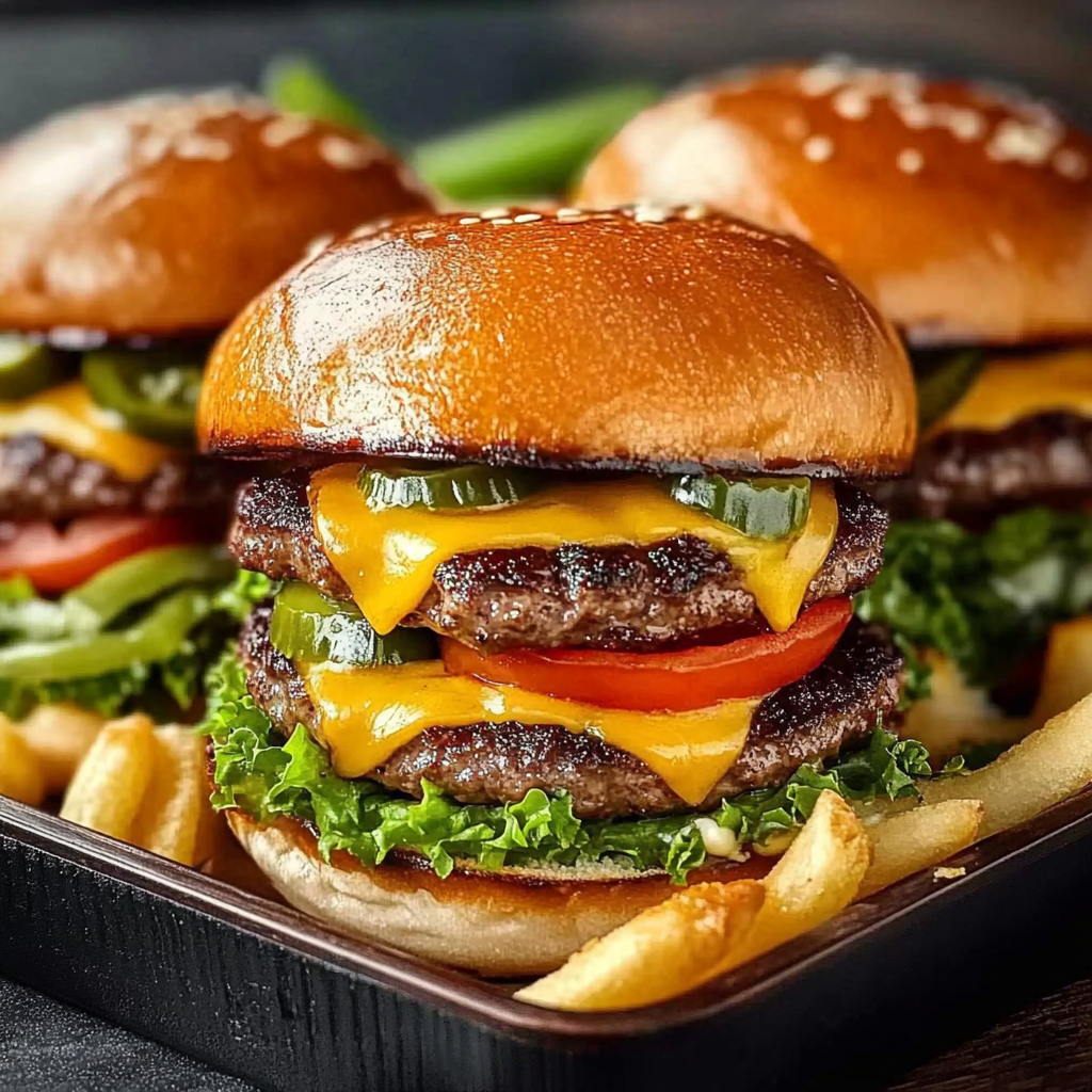 Recipe preparation for Southwest Burger Green Chiles