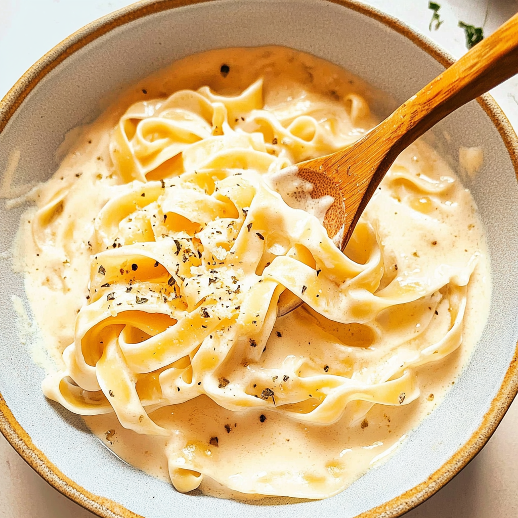 Recipe preparation for Healthy Alfredo Sauce