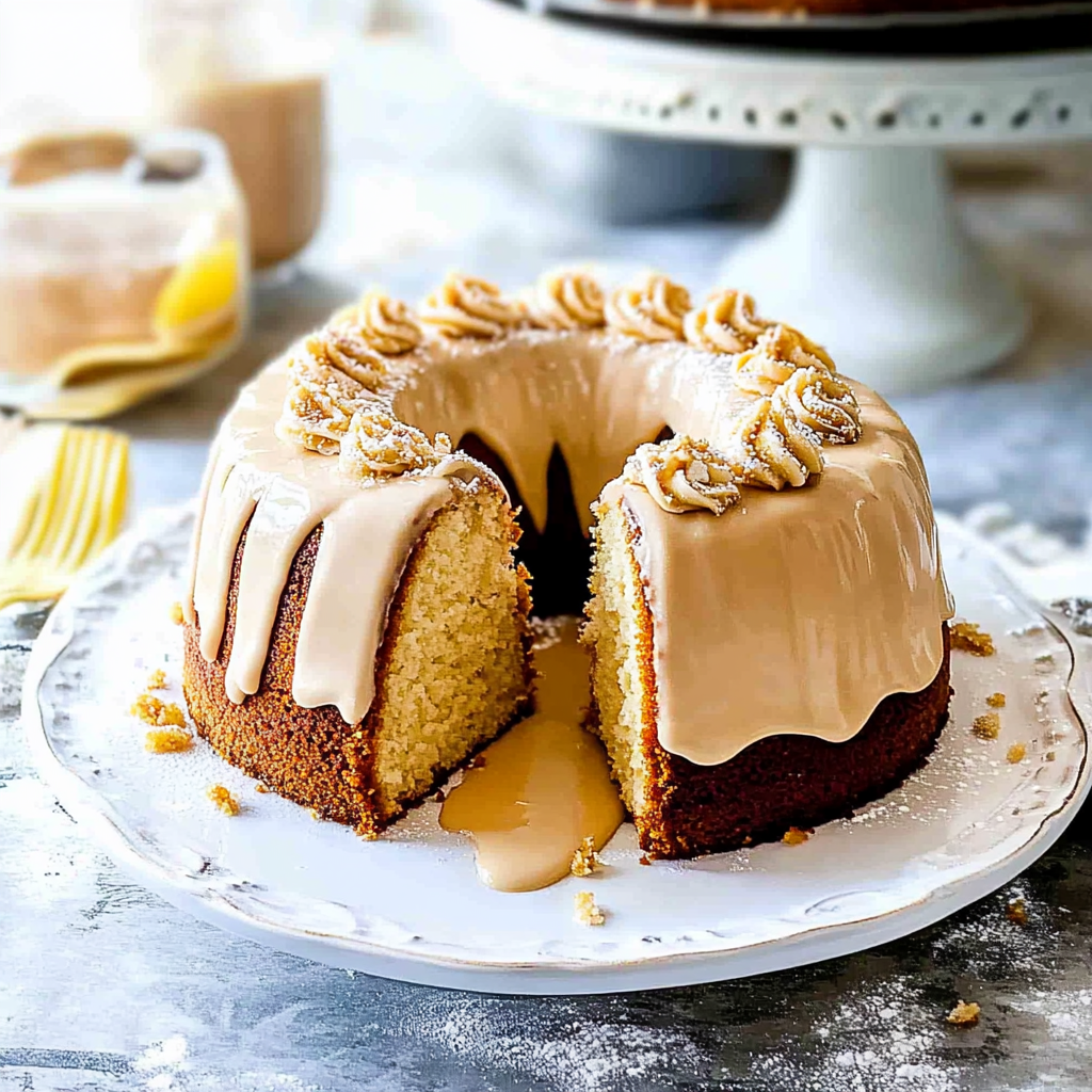 Recipe preparation for Eggnog Cake with Eggnog Frosting