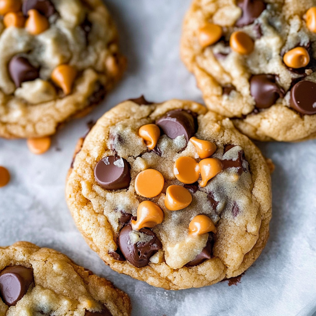 Recipe preparation for Butterscotch Chocolate Chip Cookies (with sea salt)