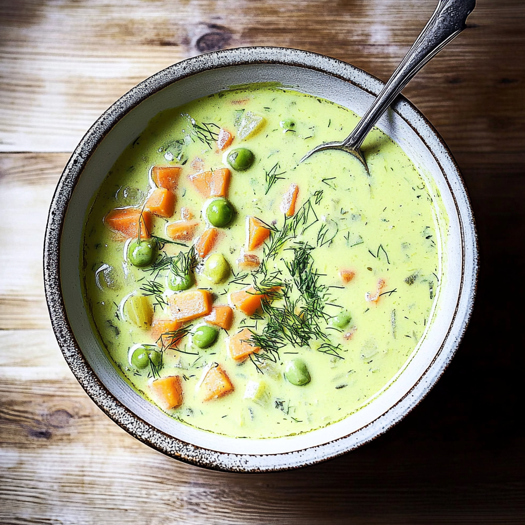 Recipe preparation for Polish Dill Soup