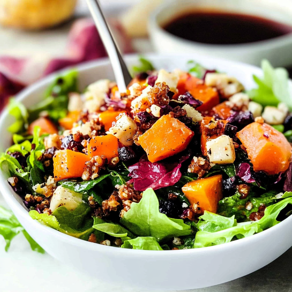 Recipe preparation for Roasted Butternut Squash Salad