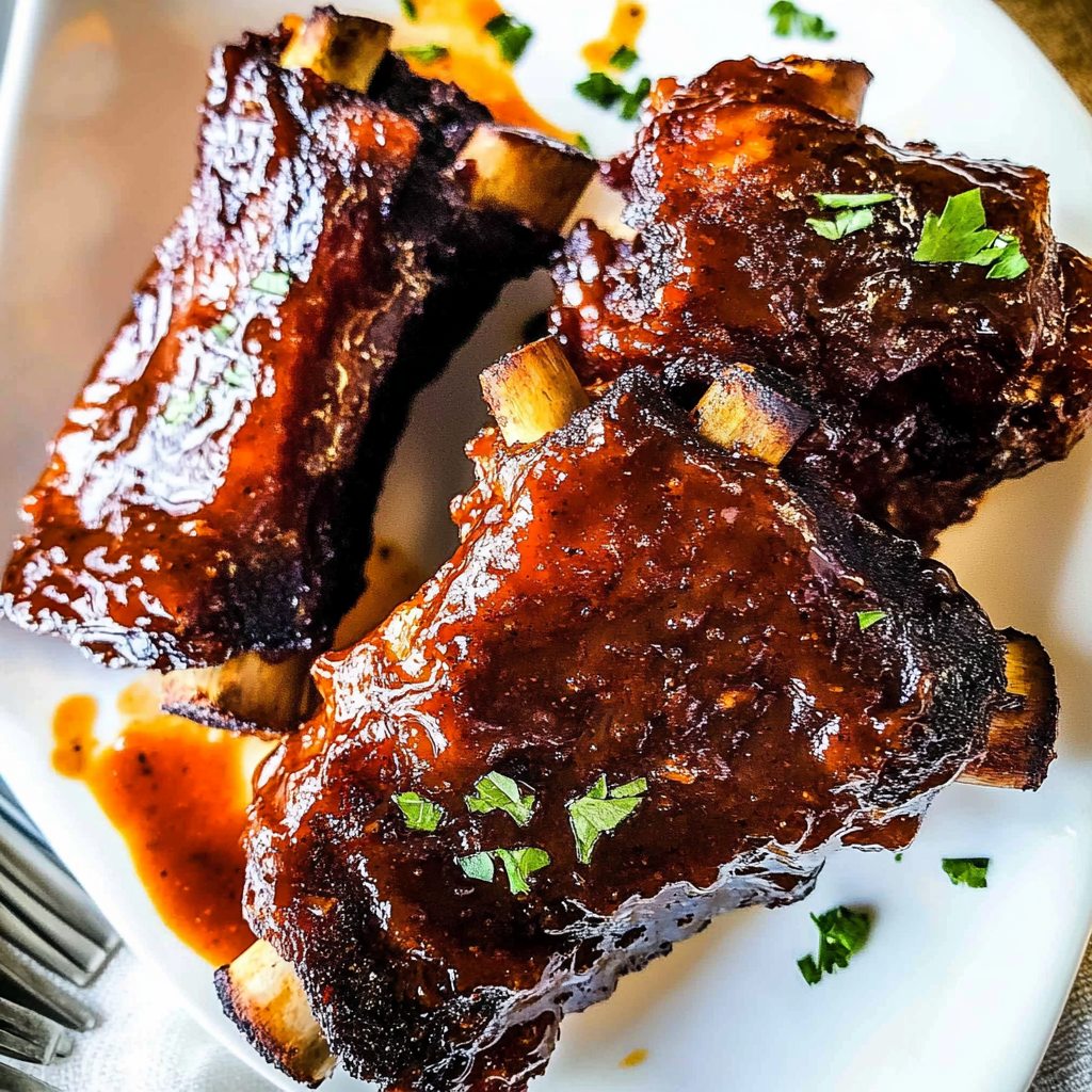 Recipe preparation for Slow Cooker Honey Buffalo Ribs