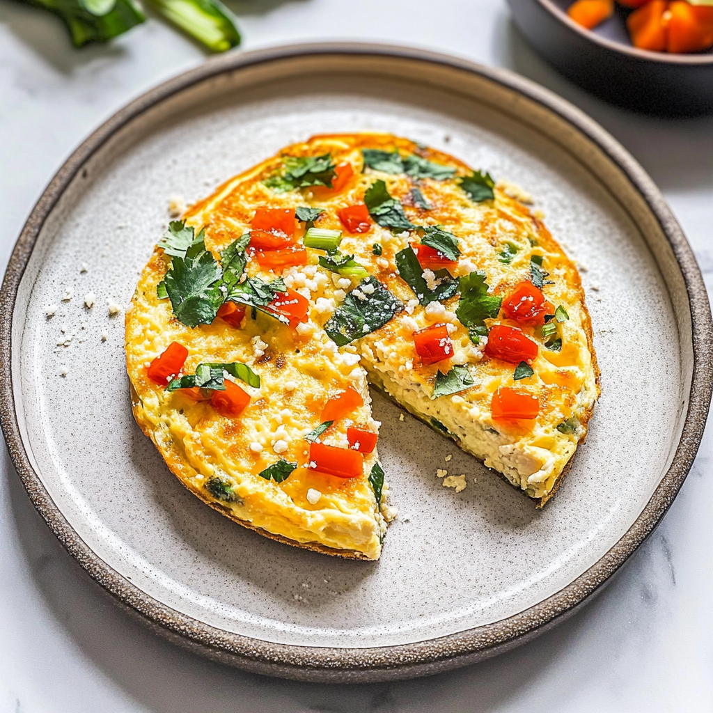 Recipe preparation for Egg White Frittata