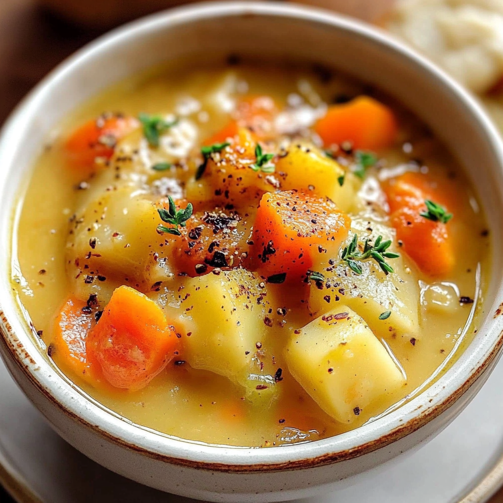 Recipe preparation for Tasty Roasted Winter Vegetable Soup