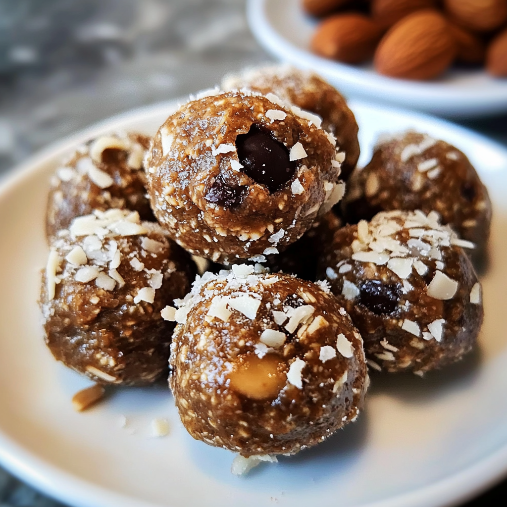 Recipe preparation for Almond Joy Energy Balls