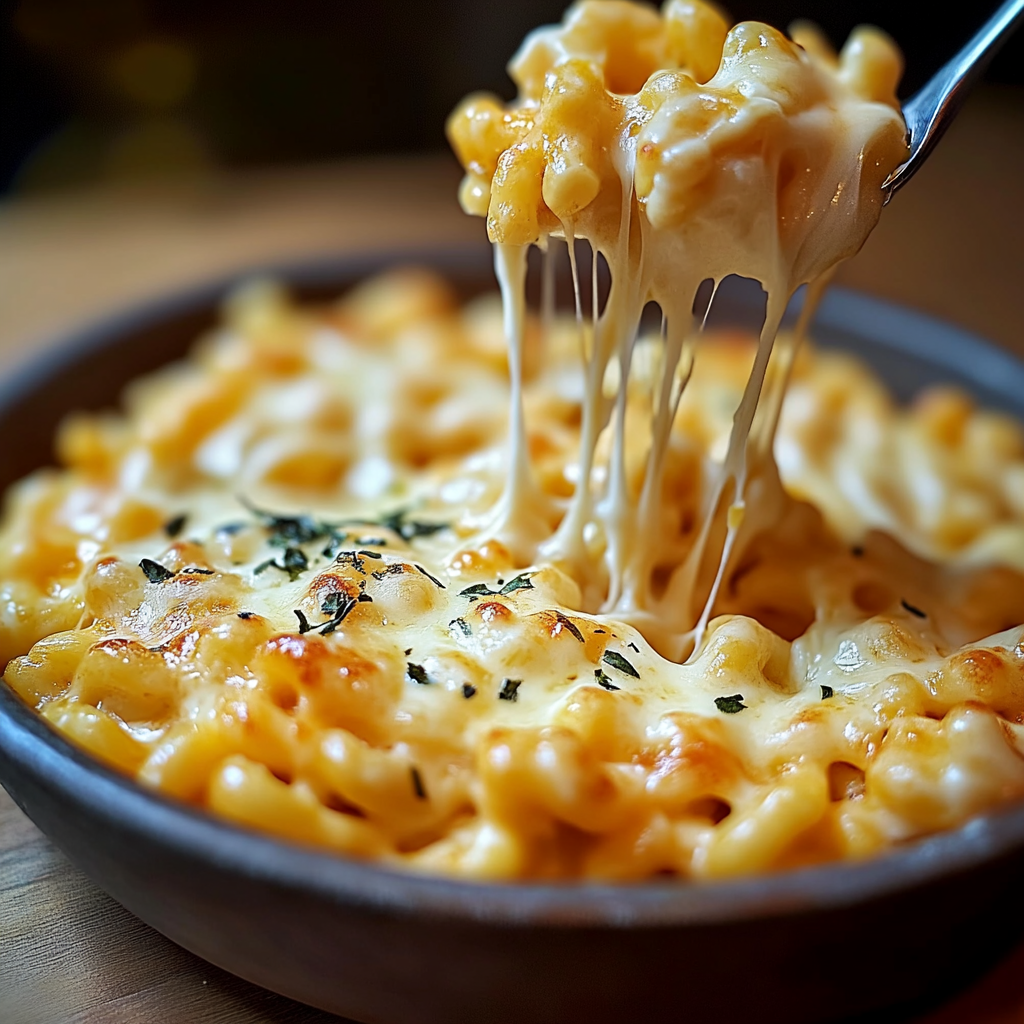 Recipe preparation for Dreamy White Cheddar Mac