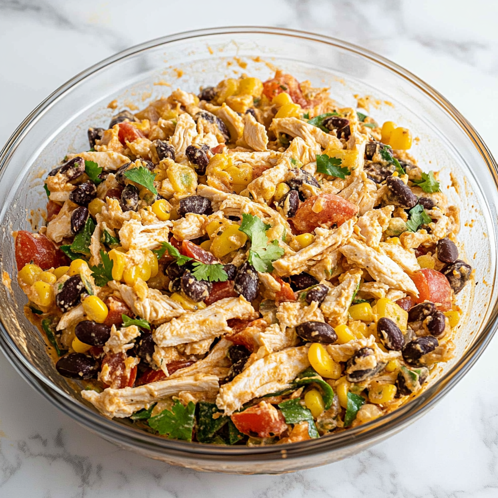 Recipe preparation for Southwest Chicken Salad