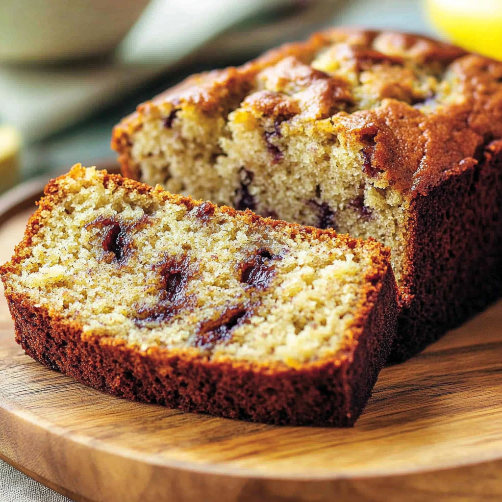 Recipe preparation for Moist Banana Bread Loaf