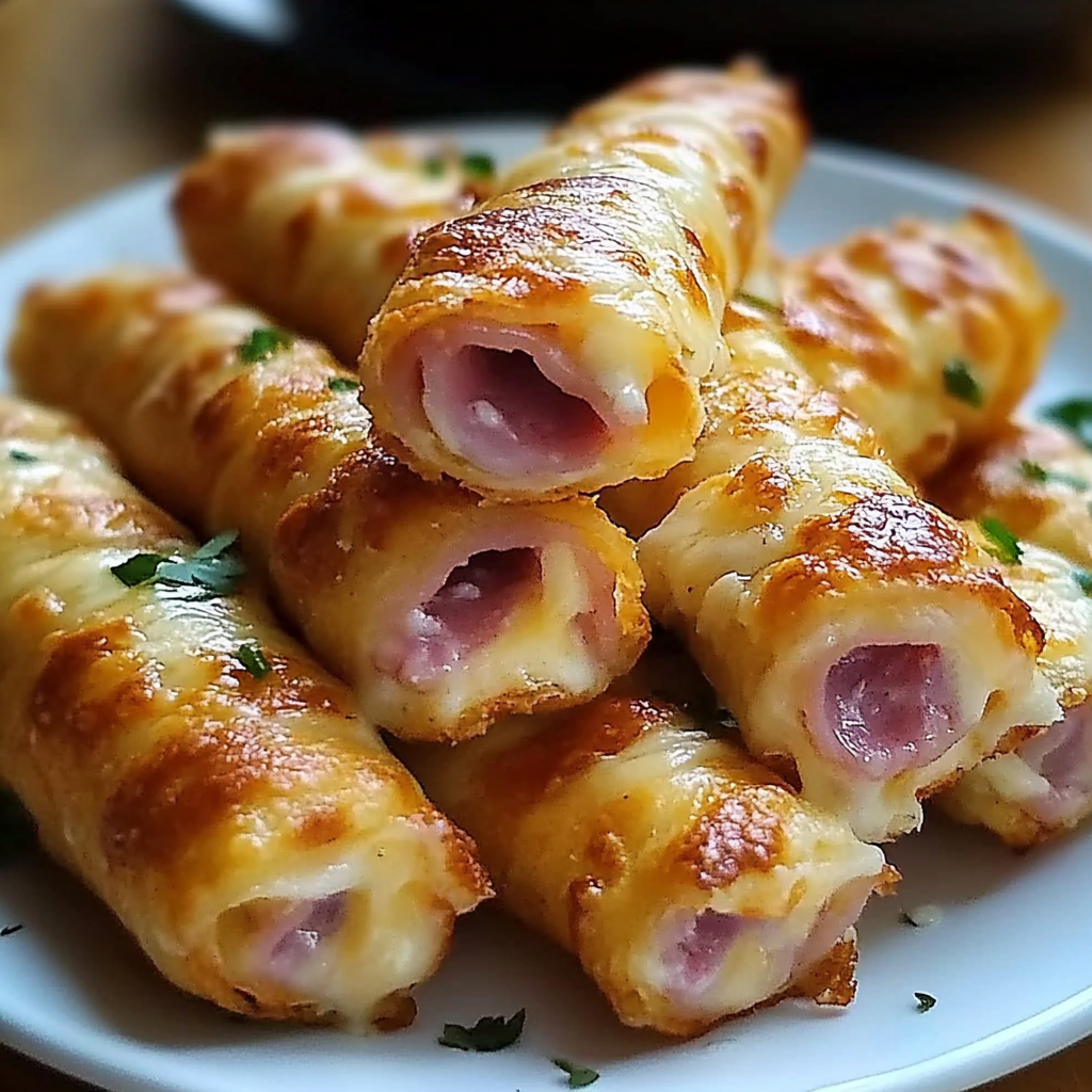 Recipe preparation for Ham and Cheese Sticks
