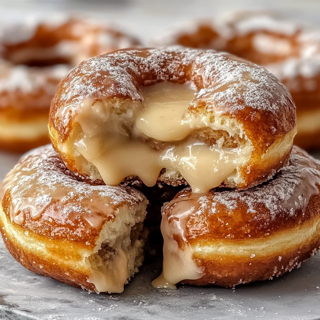 Recipe preparation for Peanut Butter Cheesecake Donuts