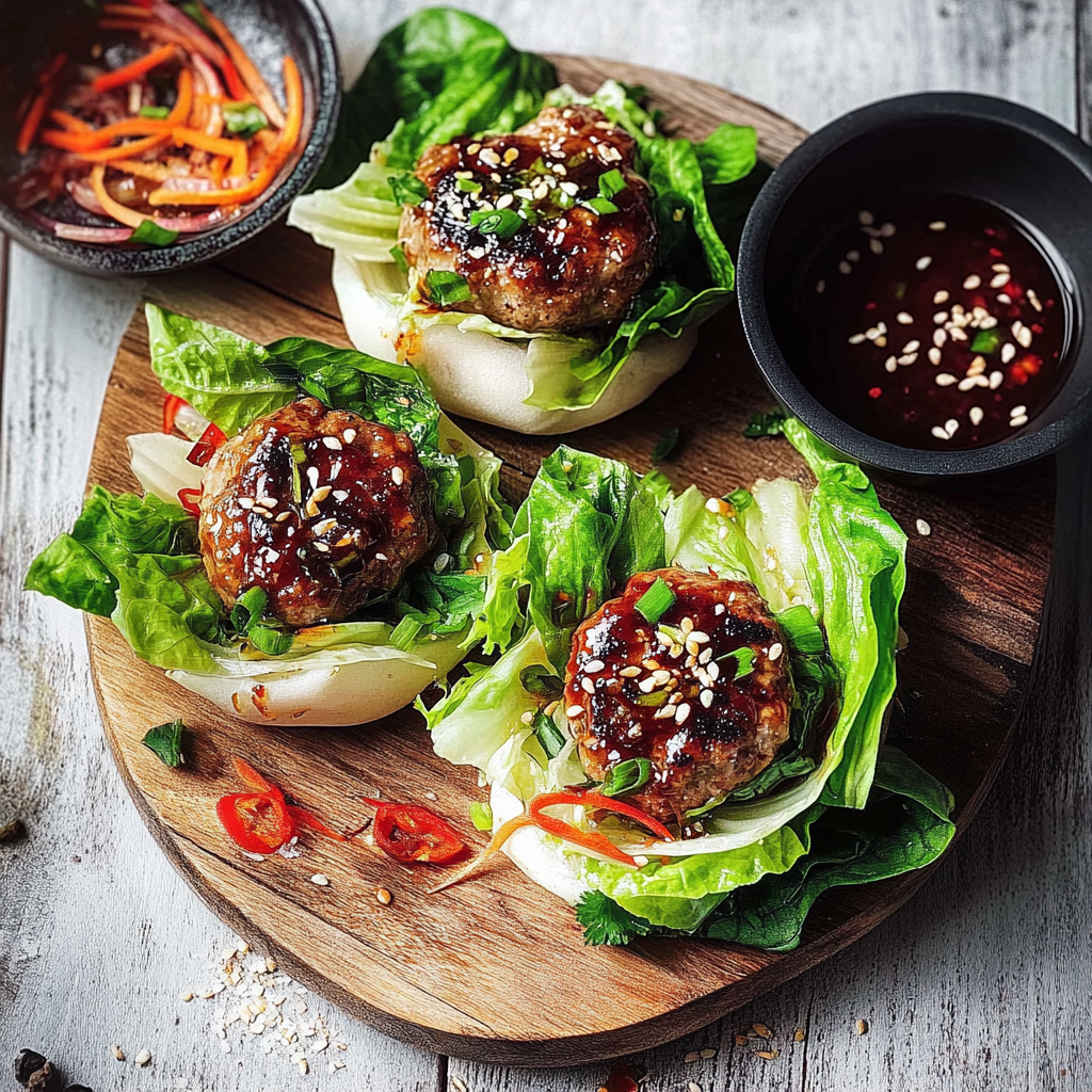 Recipe preparation for Sticky San Choy Bao Pork Rissoles