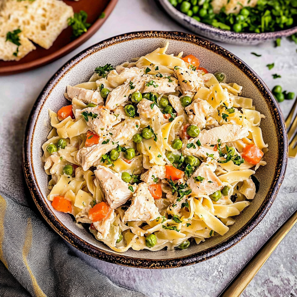 Recipe preparation for Chicken and Noodles