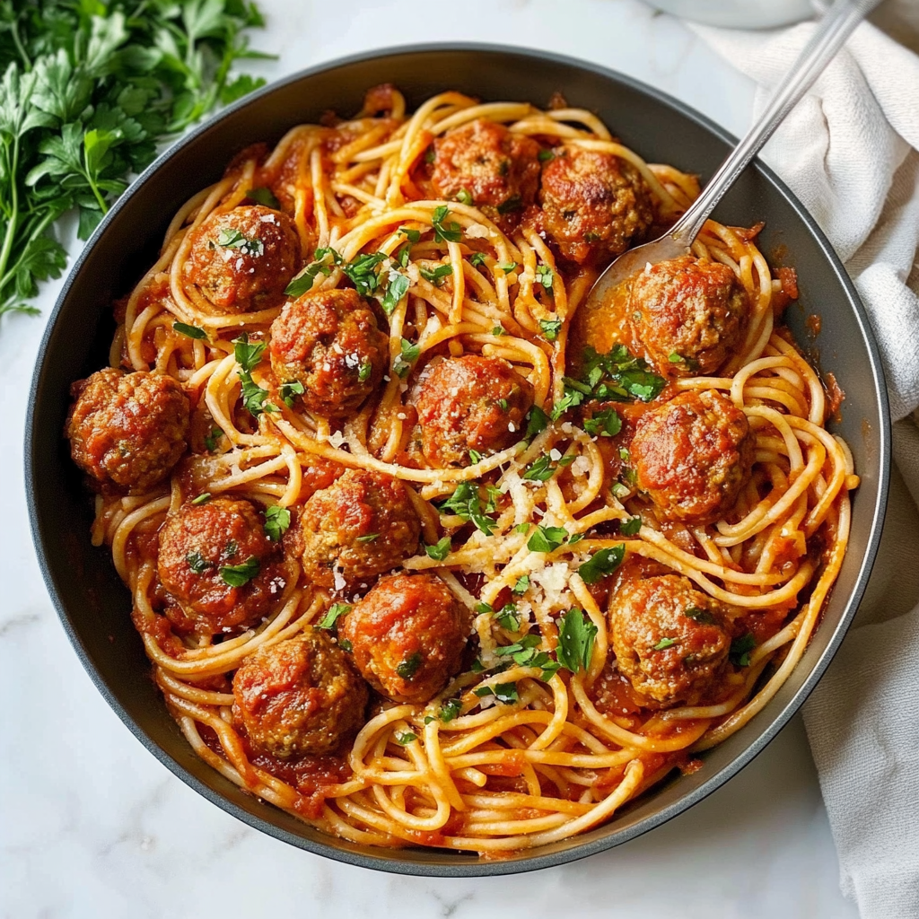 Recipe preparation for Spaghetti and Meatballs Recipe