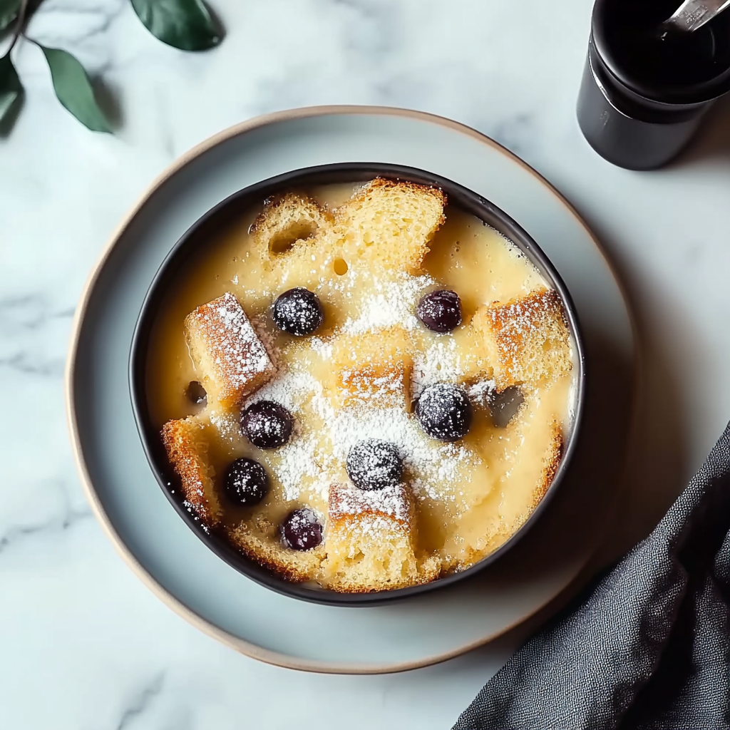 Recipe preparation for Vanilla Bread Pudding