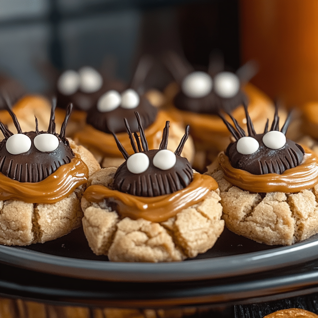 Recipe preparation for Peanut Butter Spider Cookies