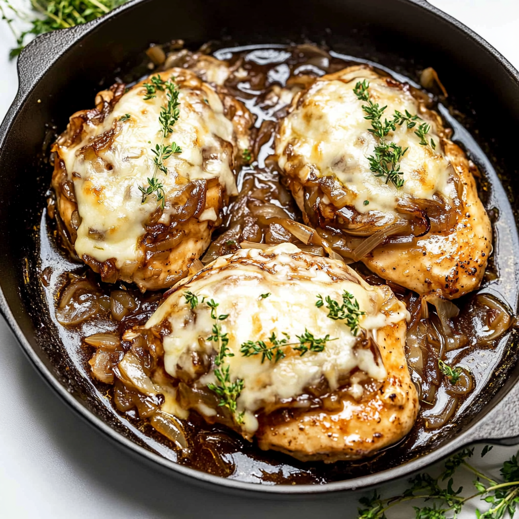 Recipe preparation for French Onion Chicken Recipe
