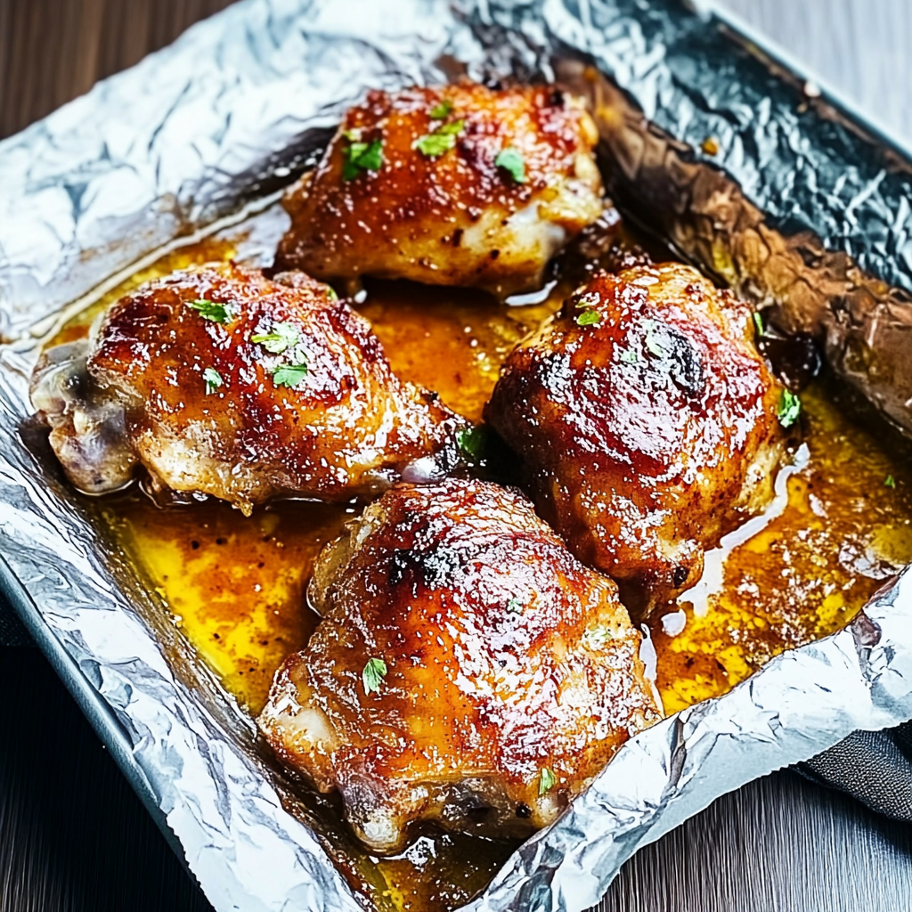 Recipe preparation for Oven Baked Chicken Thighs