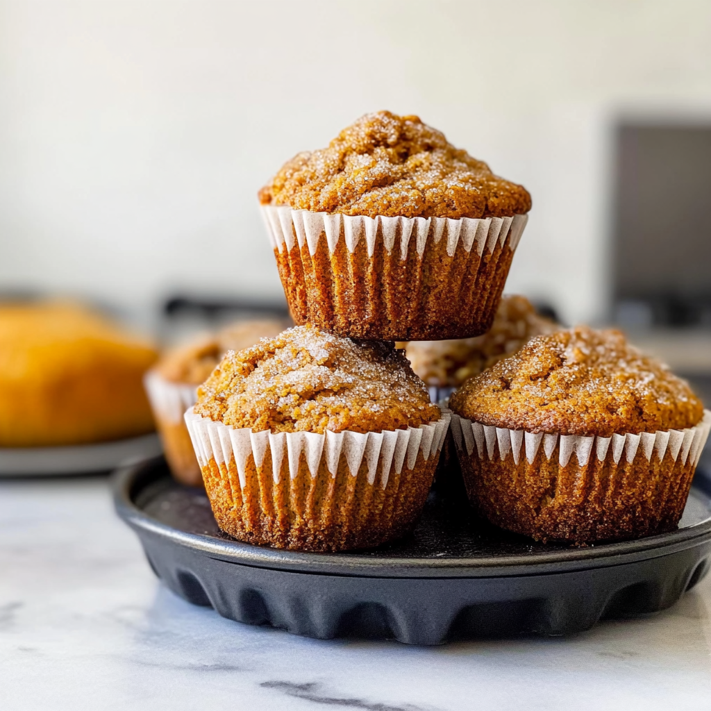 Recipe preparation for Cinnamon Sugar Pumpkin Muffins