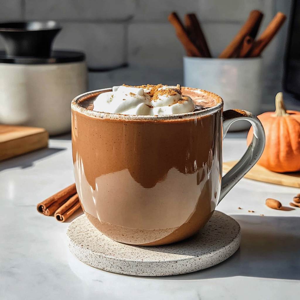 Recipe preparation for Pumpkin Spice Hot Chocolate