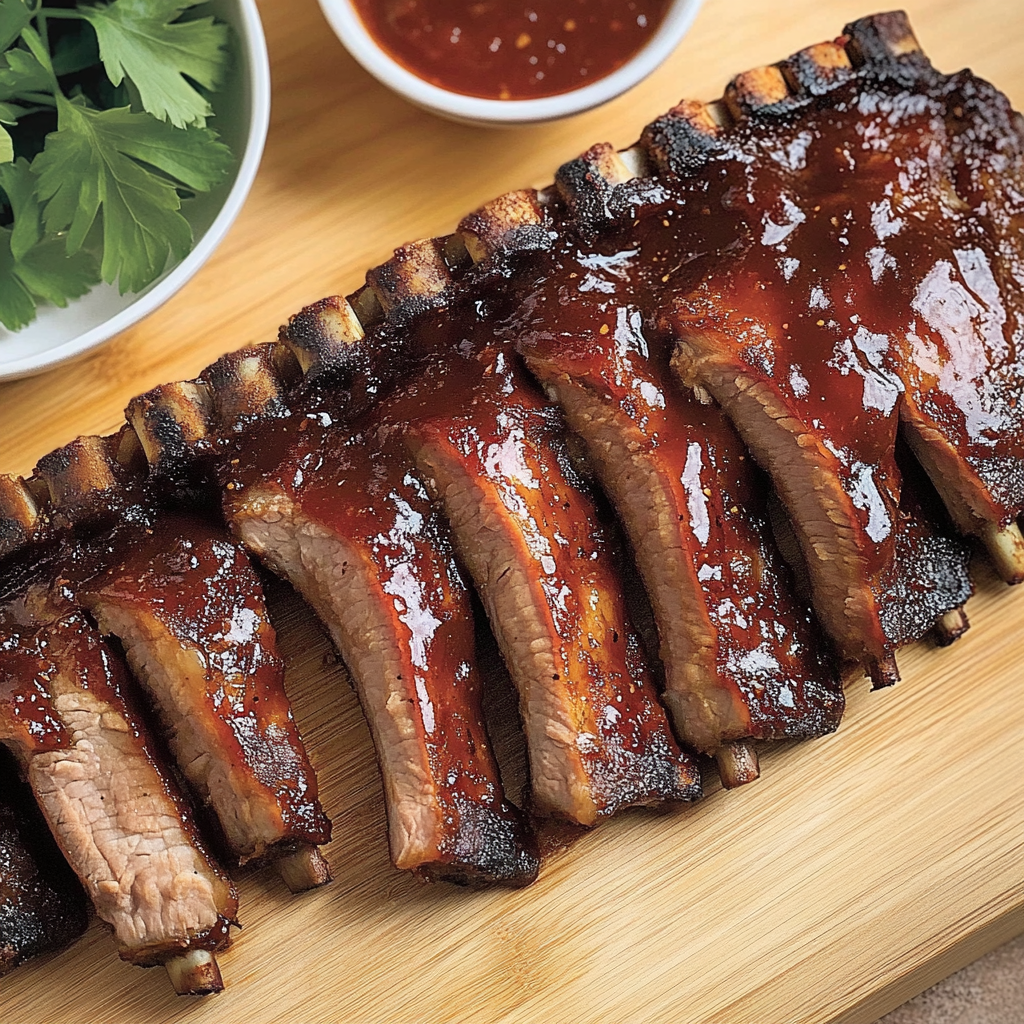 Recipe preparation for Apple Butter BBQ Ribs Recipe