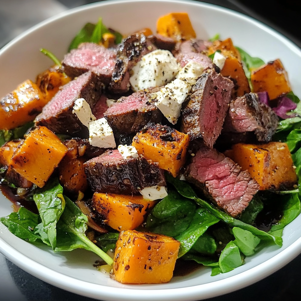 Recipe preparation for Steak & Sweet Potato Salad