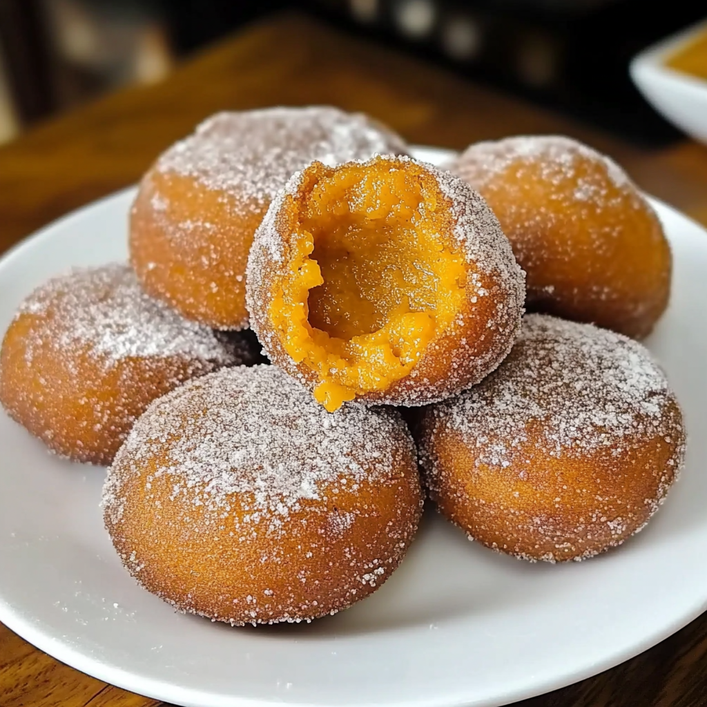 Recipe preparation for Pumpkin Donut Holes