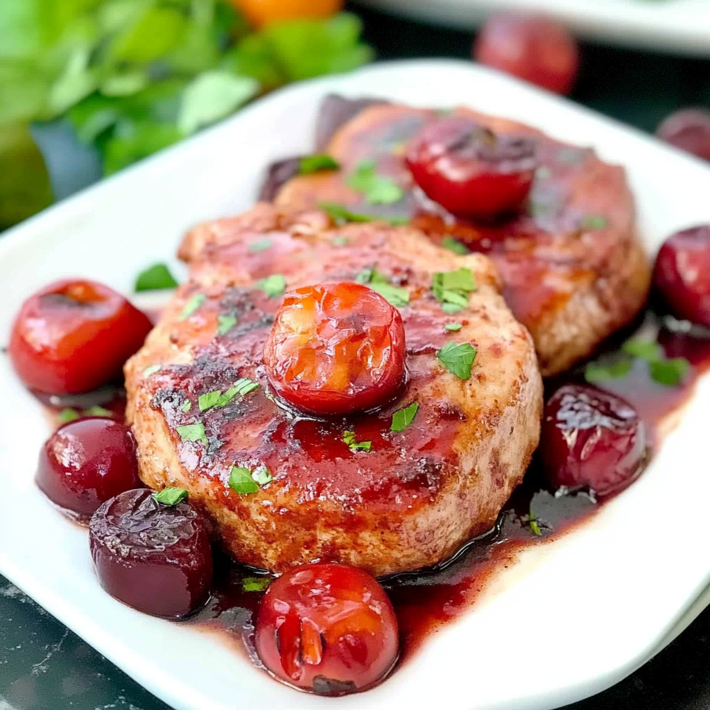 Recipe preparation for Cherry Pork Chops