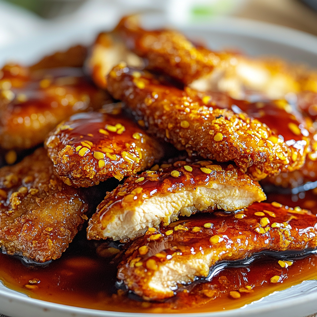Recipe preparation for Tasty Baked Crunchy Hot Honey Chicken
