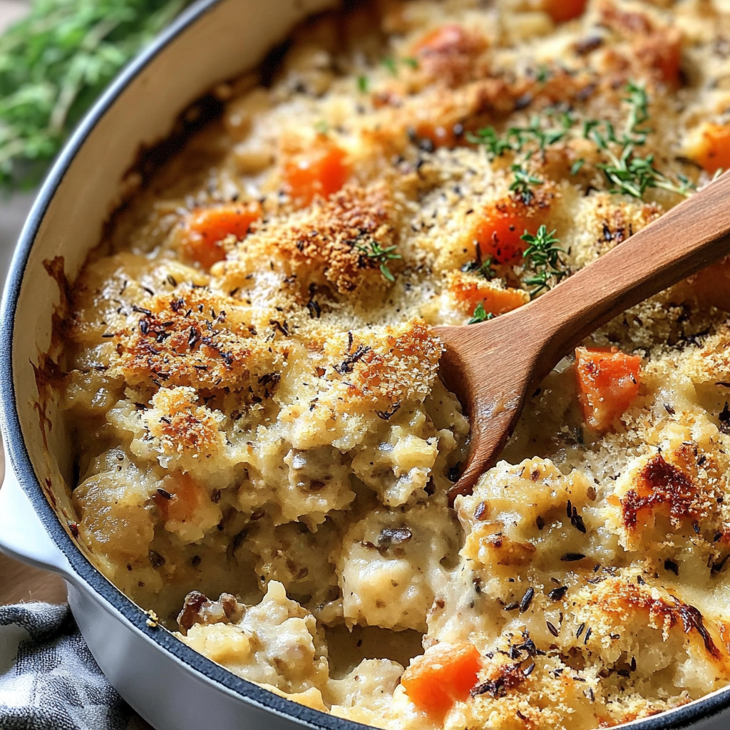 Recipe preparation for Chicken Wild Rice Casserole