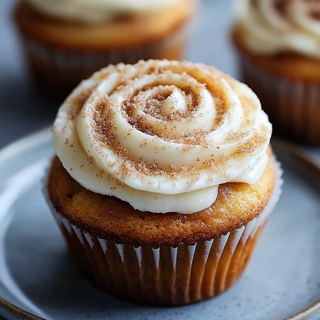 Recipe preparation for Cinnamon Roll Cupcakes