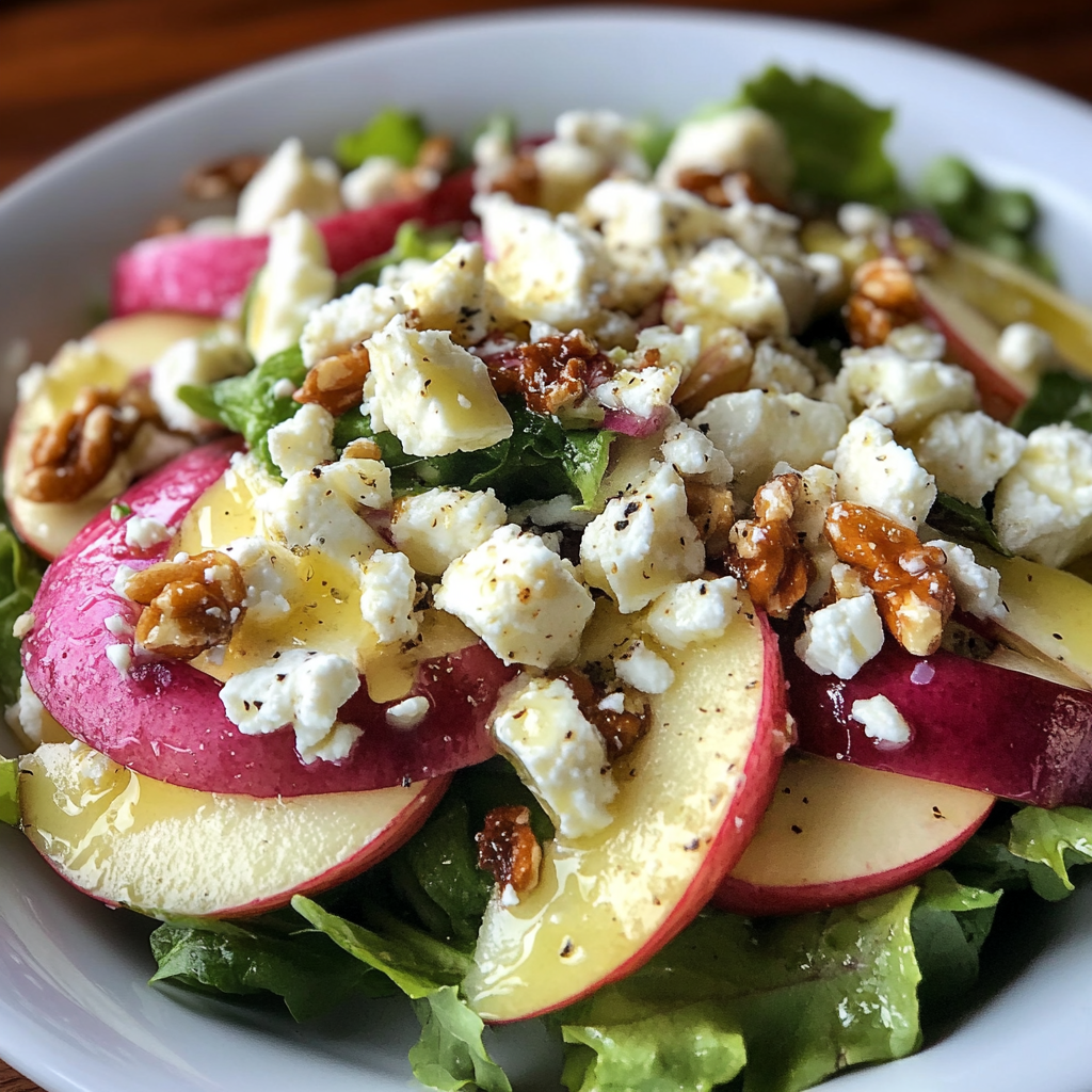 Recipe preparation for Honeycrisp Apple and Feta Salad