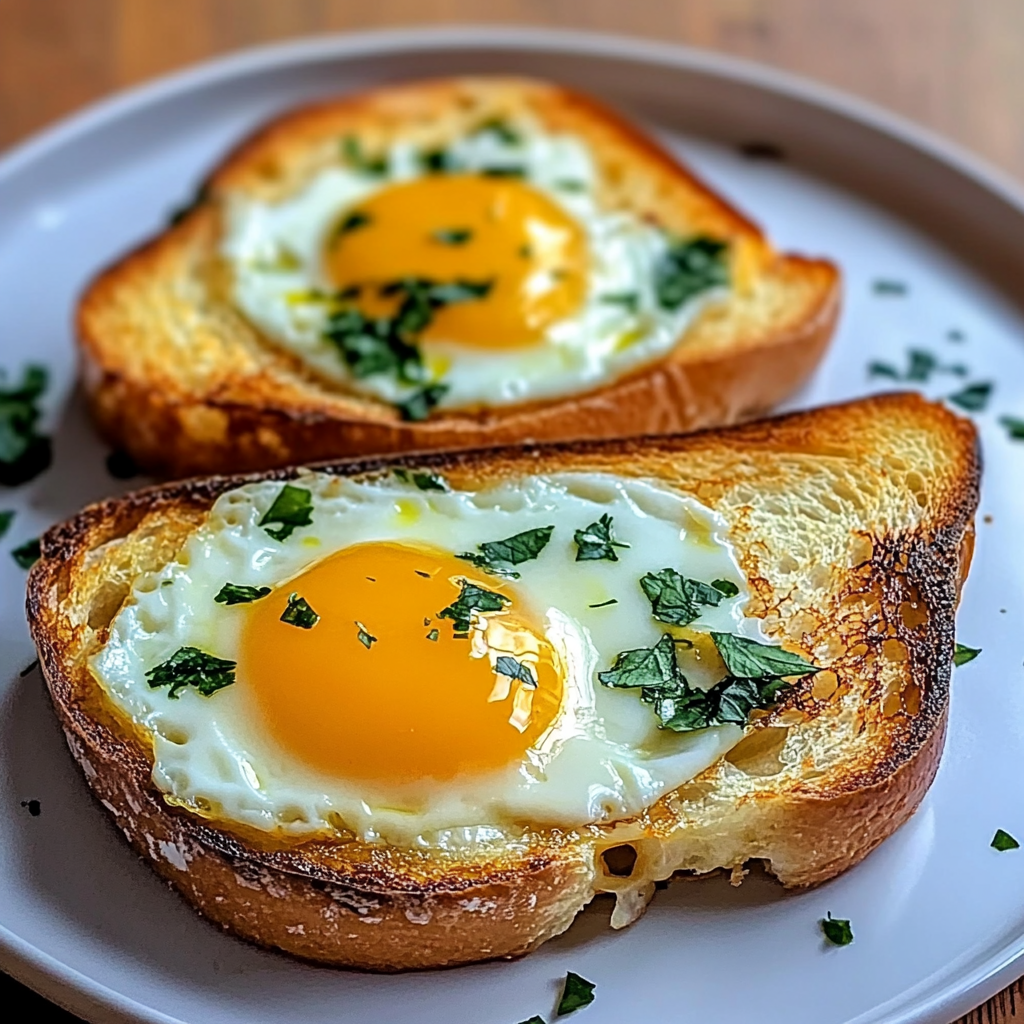 Recipe preparation for Egg and Cheese Toasts