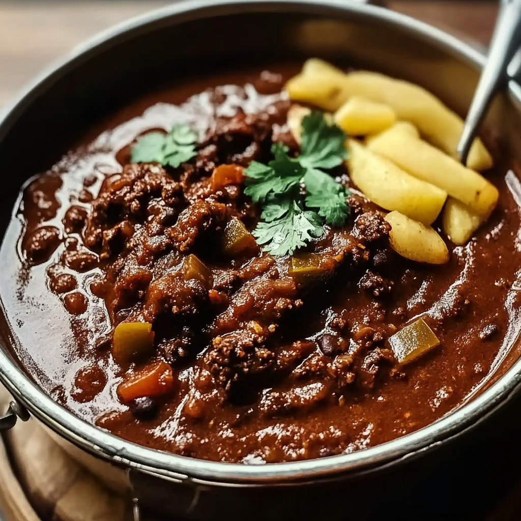 Recipe preparation for authentic Texas chili
