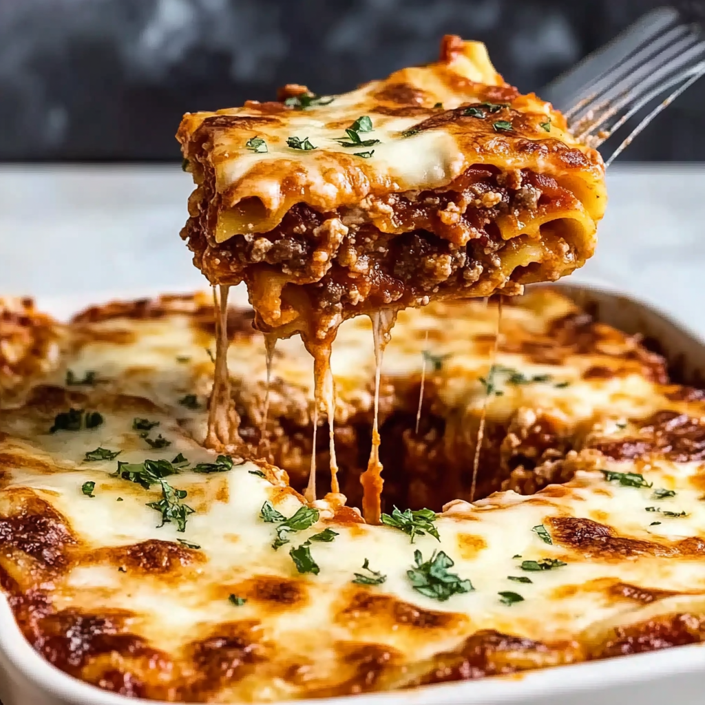 Recipe preparation for Traditional Beef Lasagna