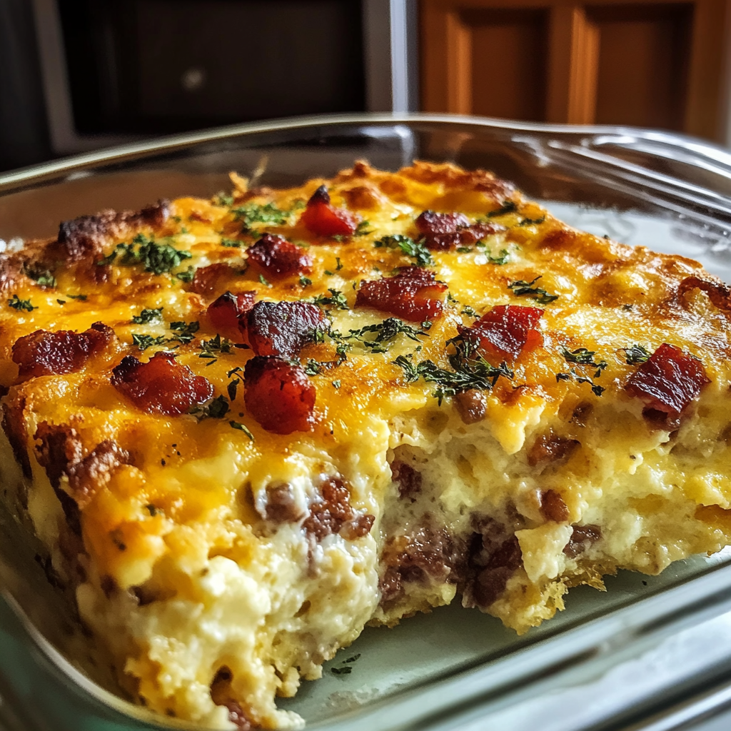 Recipe preparation for Crack Breakfast Casserole