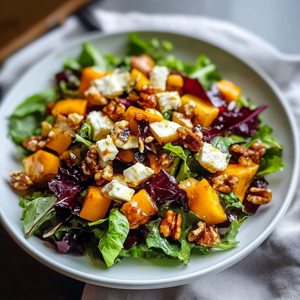Recipe preparation for autumn salad