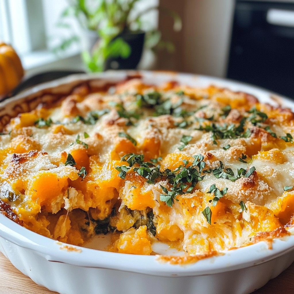 Recipe preparation for butternut squash casserole