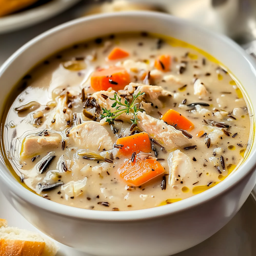 Recipe preparation for Chicken & Wild Rice Soup