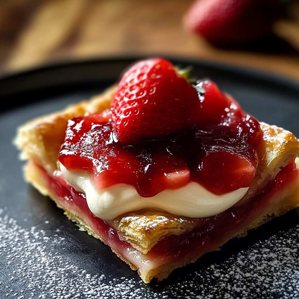 Recipe preparation for Strawberry Danish Perfect Treat