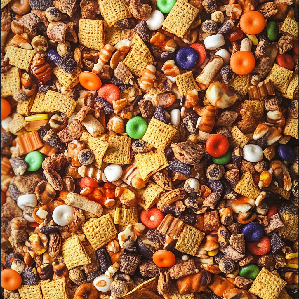 Recipe preparation for Halloween Snack Mix