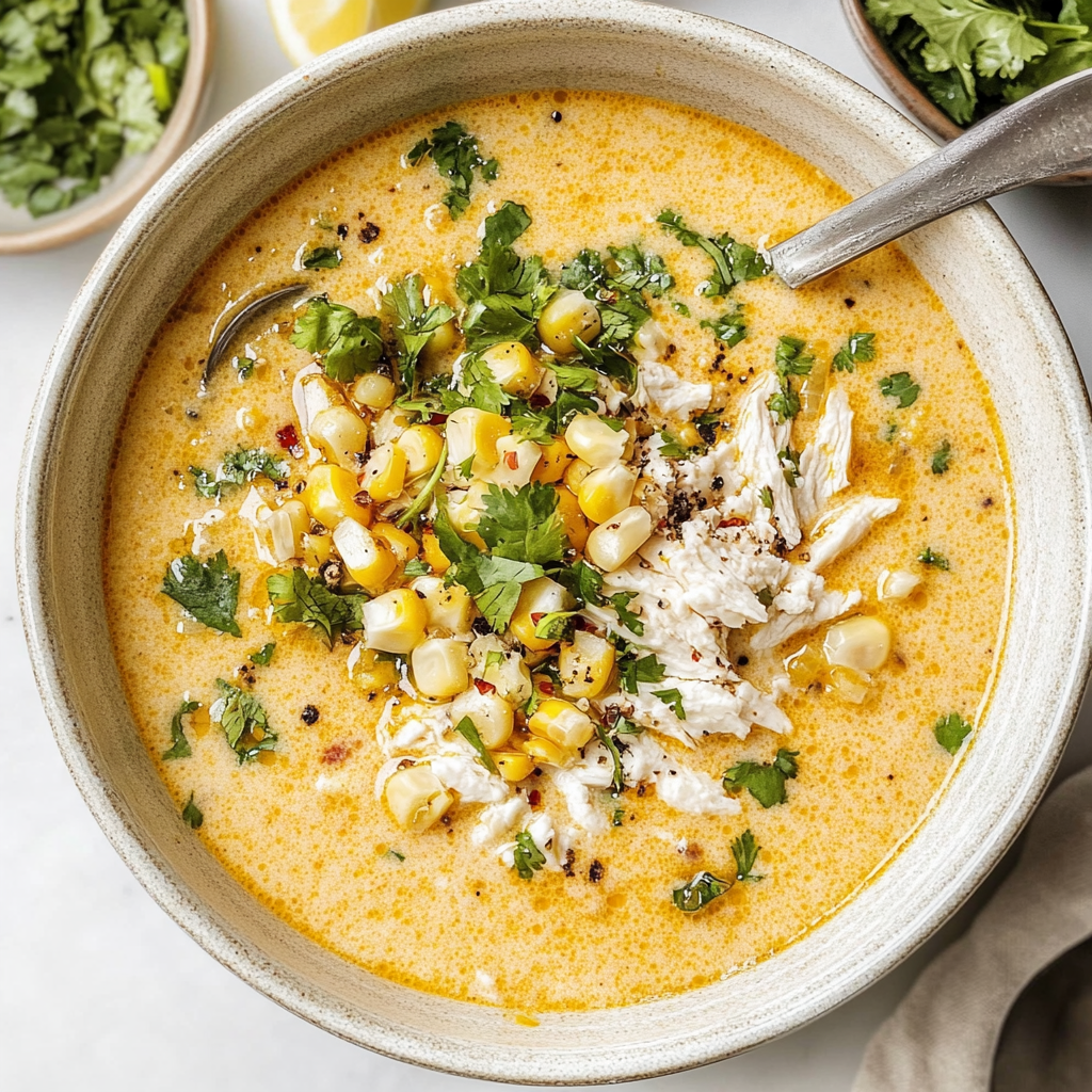Recipe preparation for Mexican Street Corn Soup