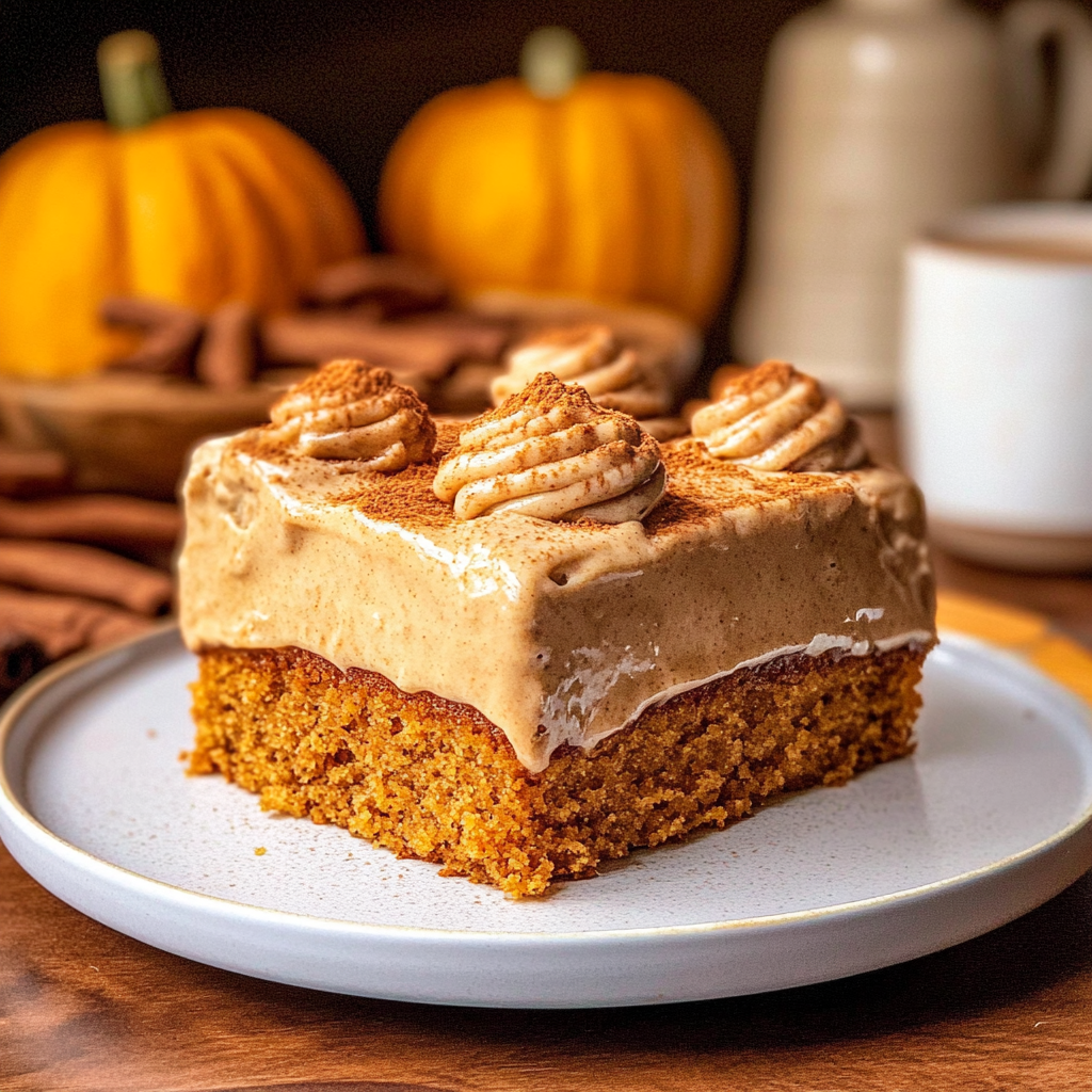 Recipe preparation for Pumpkin Spice Latte Cake