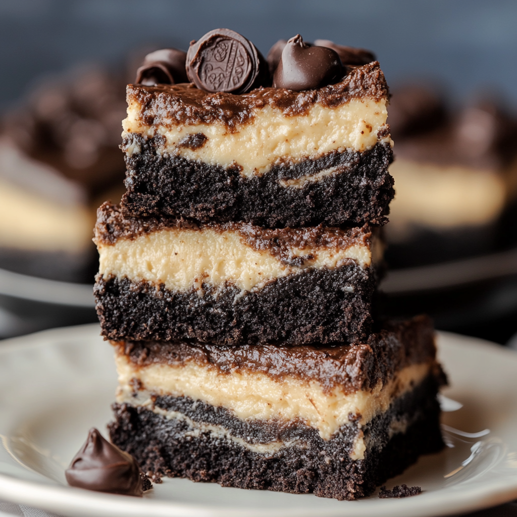 Recipe preparation for Brownie Cheesecake Bars