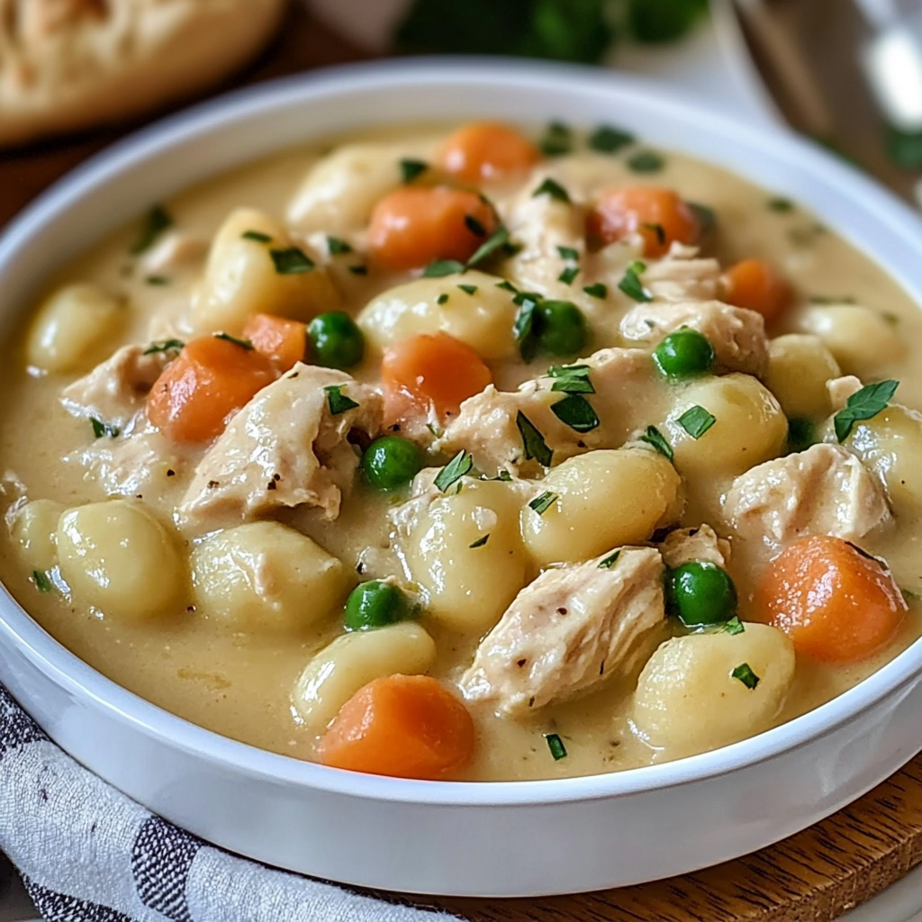 Recipe preparation for One-Pot Gnocchi Chicken Pot Pie