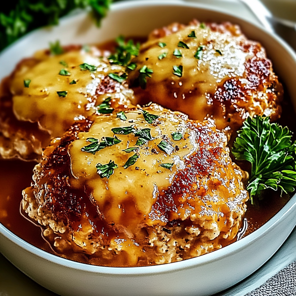 Recipe preparation for Garlic Parmesan Chicken Meatloaves